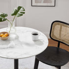 Modway Lippa 28" Round Faux Marble Dining Table
