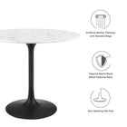 Modway Lippa 36" Round Faux Marble Dining Table