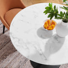 Modway Lippa 36" Round Faux Marble Dining Table