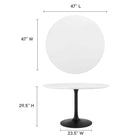 Modway Lippa 48" Round Wood Dining Table