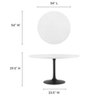 Modway Lippa 54" Round Wood Dining Table