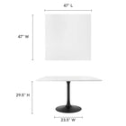 Modway Lippa 48" Square Wood Dining Table
