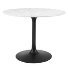 Modway Lippa 40" Round Faux Marble Dining Table  