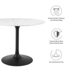 Modway Lippa 40" Round Faux Marble Dining Table