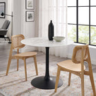 Modway Lippa 40" Round Faux Marble Dining Table