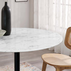 Modway Lippa 40" Round Faux Marble Dining Table