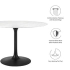 Modway Lippa 48" Round Faux Marble Dining Table