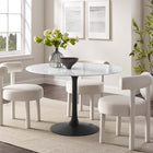 Modway Lippa 48" Round Faux Marble Dining Table