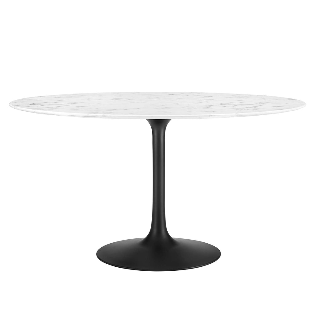 Modway Lippa 54" Round Faux Marble Dining Table  