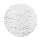 Modway Lippa 54" Round Faux Marble Dining Table