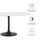 Modway Lippa 60" Round Faux Marble Dining Table