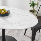 Modway Lippa 54" Oval Faux Marble Dining Table