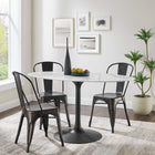 Modway Lippa 54" Oval Faux Marble Dining Table