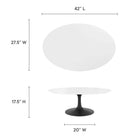 Modway Lippa 42" Oval Wood Coffee Table