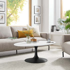 Modway Lippa 42" Oval Wood Coffee Table
