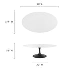 Modway Lippa 48" Oval Wood Coffee Table