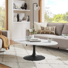 Modway Lippa 48" Oval Wood Coffee Table