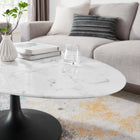 Modway Lippa 48" Oval Faux Marble Coffee Table
