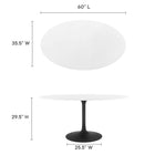 Modway Lippa 60" Oval Wood Dining Table
