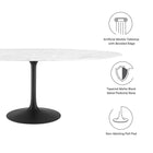 Modway Lippa 78" Oval Faux Marble Dining Table