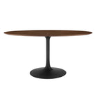 Modway Lippa 60" Oval Walnut Wood Dining Table  