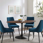 Modway Lippa 60" Oval Walnut Wood Dining Table