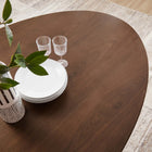 Modway Lippa 78" Oval Walnut Wood Dining Table
