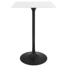 Modway Lippa 28" Square Wood Bar Table  