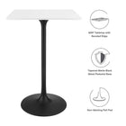 Modway Lippa 28" Square Wood Bar Table