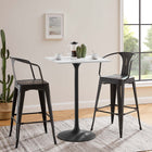 Modway Lippa 28" Square Wood Bar Table