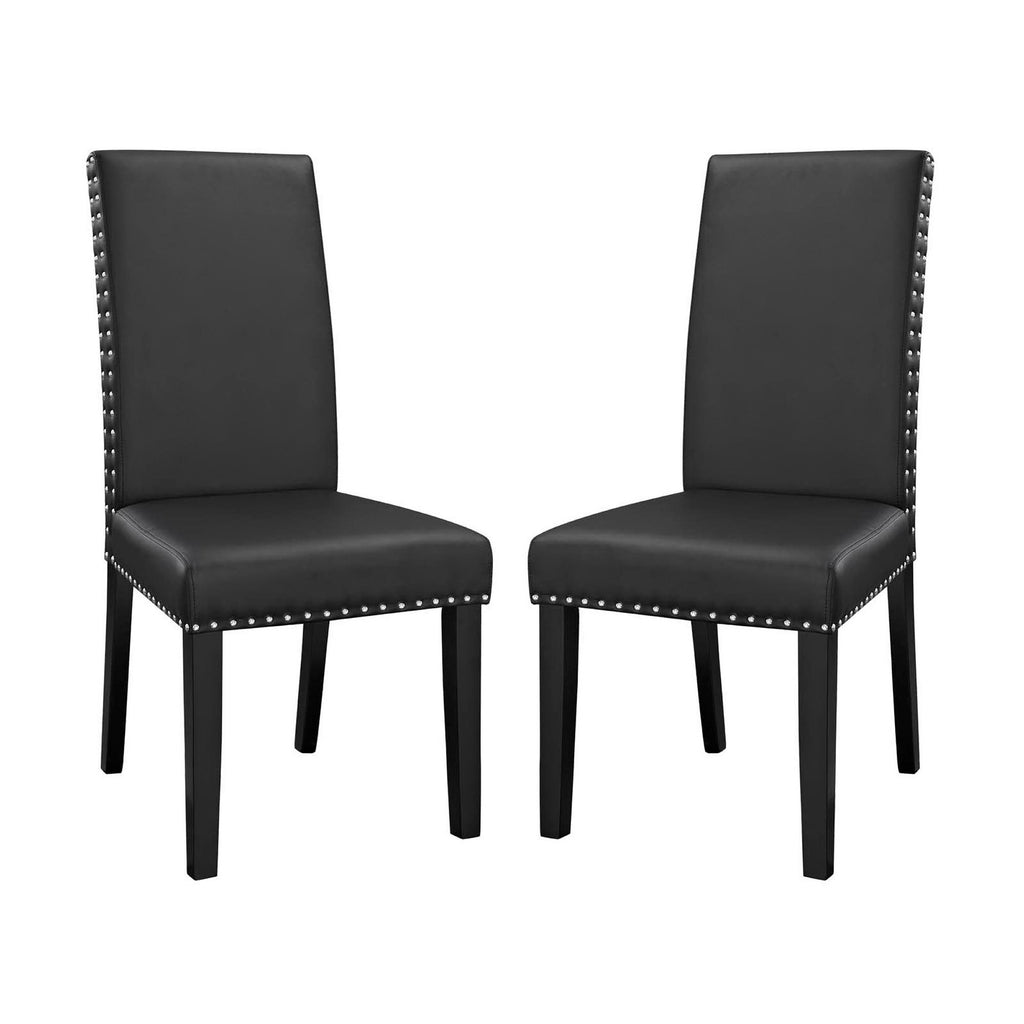 Modway Parcel Vinyl Dining Side Chair Set of 2  