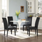Modway Parcel Vinyl Dining Side Chair Set of 4