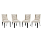 Modway Baronet Fabric Dining Chair Set of 4  