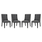 Modway Baronet Fabric Dining Chair Set of 4  