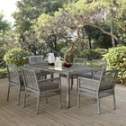 Modway Aura 7 Piece Outdoor Patio Wicker Rattan Set