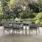 Modway Aura 7 Piece Outdoor Patio Wicker Rattan Set