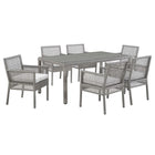 Modway Aura 7 Piece Outdoor Patio Wicker Rattan Set  