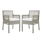 Modway Aura Outdoor Patio Wicker Rattan Dining Armchair Set of 2  