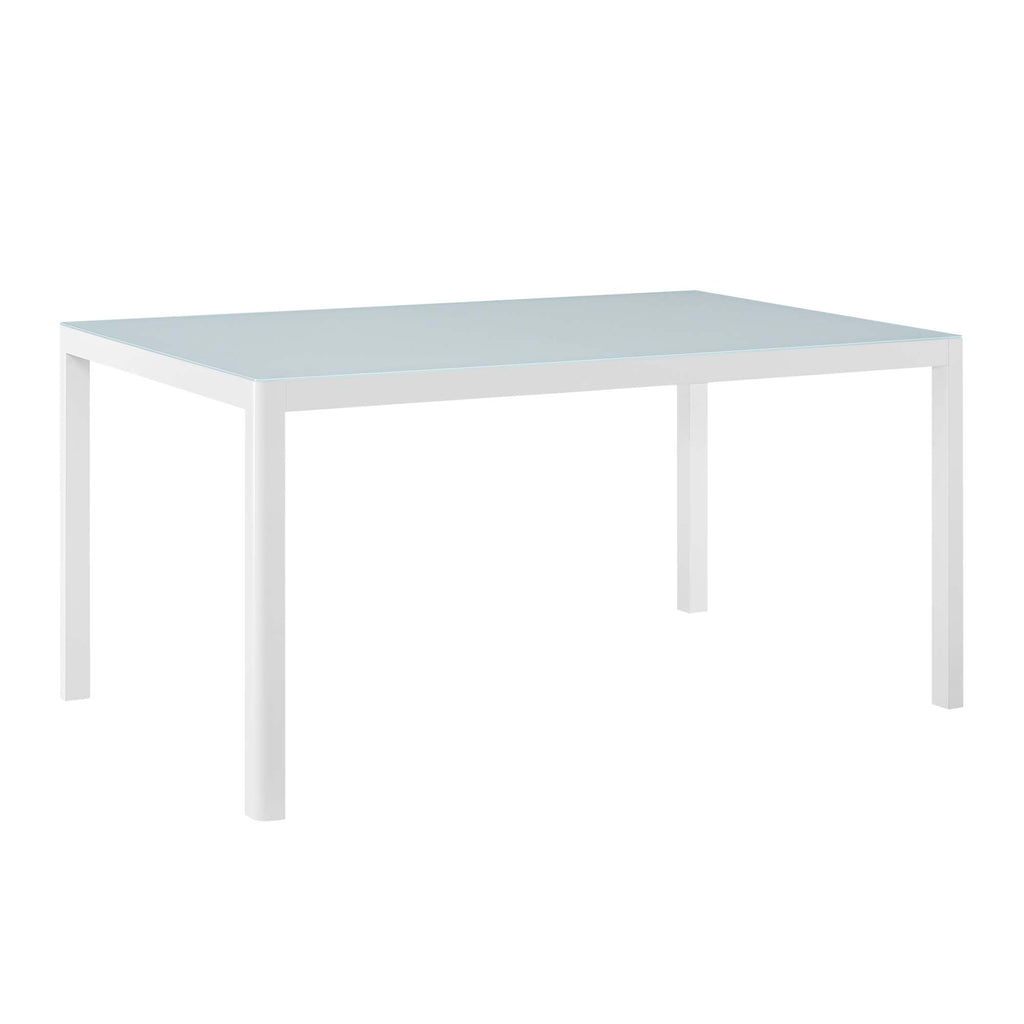 Modway Raleigh 59" Outdoor Patio Aluminum Dining Table  