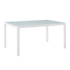 Modway Raleigh 59" Outdoor Patio Aluminum Dining Table  