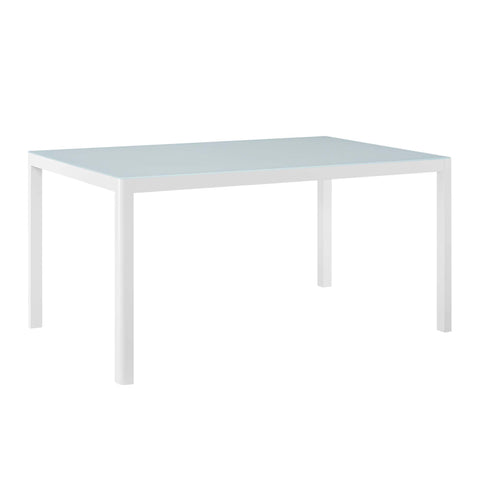 Modway Raleigh 59" Outdoor Patio Aluminum Dining Table  