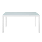 Modway Raleigh 59" Outdoor Patio Aluminum Dining Table