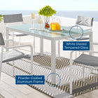 Modway Raleigh 59" Outdoor Patio Aluminum Dining Table