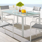 Modway Raleigh 59" Outdoor Patio Aluminum Dining Table
