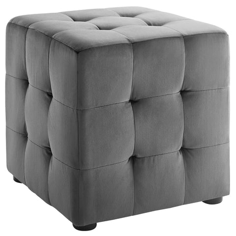 Modway Contour Tufted Cube Performance Velvet Ottoman  