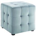 Modway Contour Tufted Cube Performance Velvet Ottoman  
