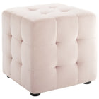 Modway Contour Tufted Cube Performance Velvet Ottoman  
