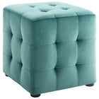 Modway Contour Tufted Cube Performance Velvet Ottoman  
