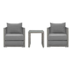 Modway Aura 3 Piece Outdoor Patio Wicker Rattan Set  