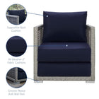 Modway Aura 3 Piece Outdoor Patio Wicker Rattan Set EEI-3595